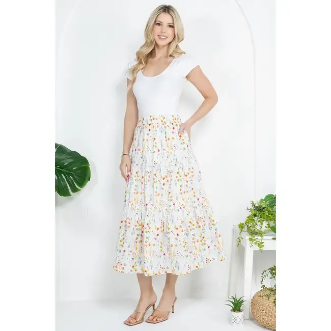 Floral Print Skirt