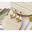 Rosa Pietsch Anna Retro Flower Hoop Earrings: Sunshine