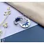 Rosa Pietsch Aurora Moon Drop Earrings - Silver & Cobalt Marble