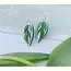 Rosa Pietsch Calathea Leaf Hook Earrings : Green Mix