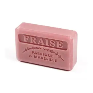 Au Savon de Marseille Strawberry - French soap with organic shea butter 125g