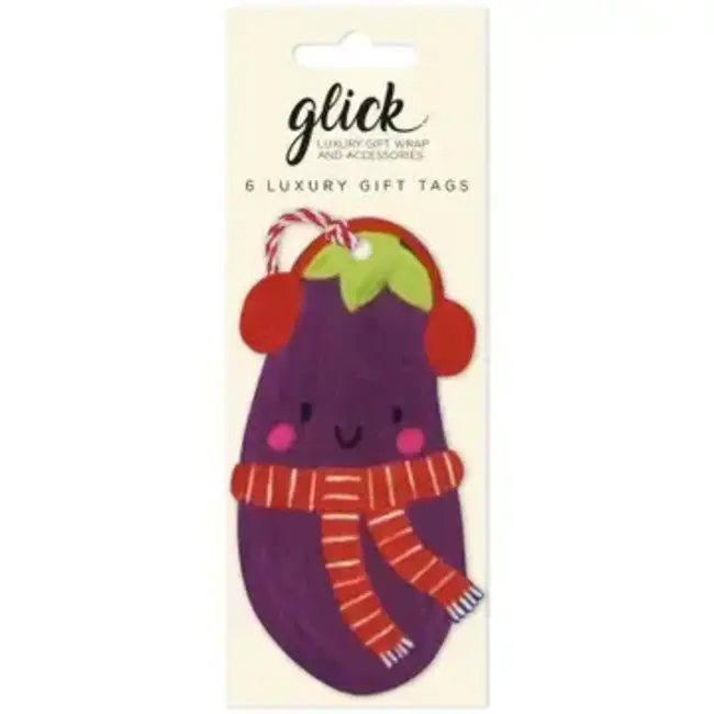 Multipack Tag (6) Christmas Aubergine