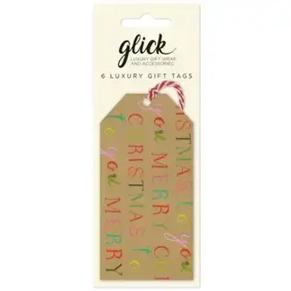 Multipack Tag (6) Exquisite Christmas Gold