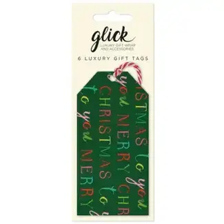 Multipack Tag (6) Exquisite Christmas Green