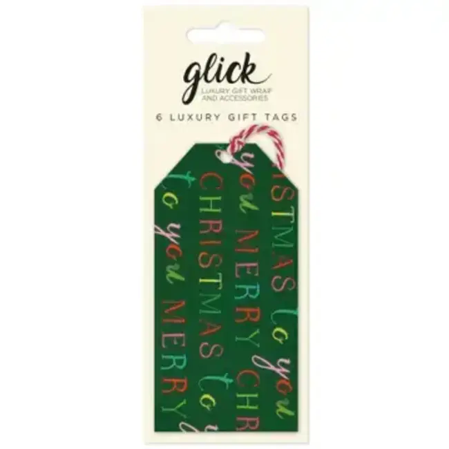 Multipack Tag (6) Exquisite Christmas Green