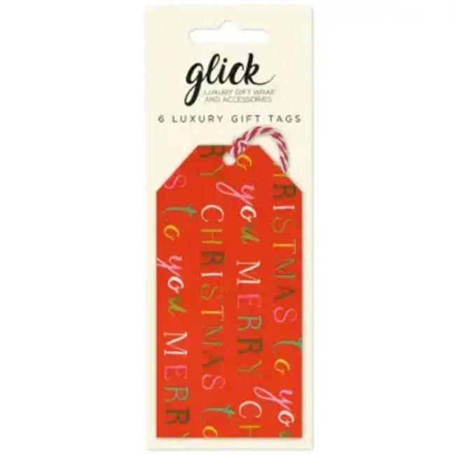 Multipack Tag (6) Exquisite Christmas Red