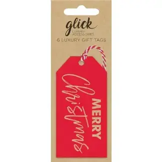 Multipack Tag (6) Merry Christmas Red Kraft