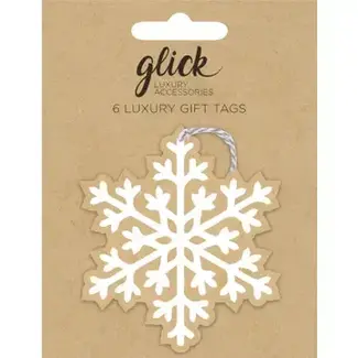 Multipack Tag (6) Snowflake Kraft