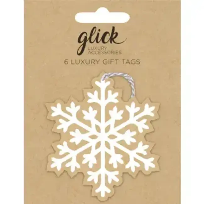 Multipack Tag (6) Snowflake Kraft