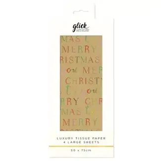 Tissue Exquisite Merry Christmas Gold
