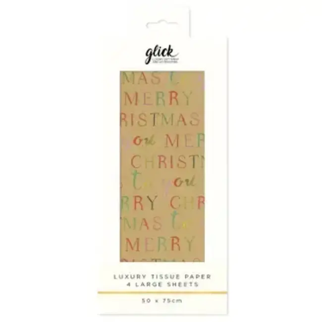 Tissue Exquisite Merry Christmas Gold