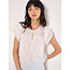 Apricot Broderie Yoke Cotton Mix Top
