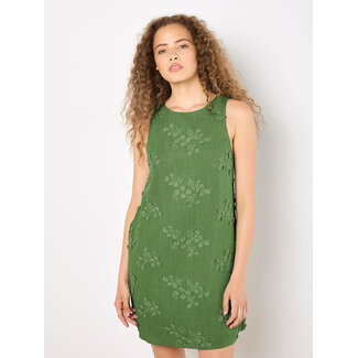 Apricot 3D Floral Embroidered Shift Dress