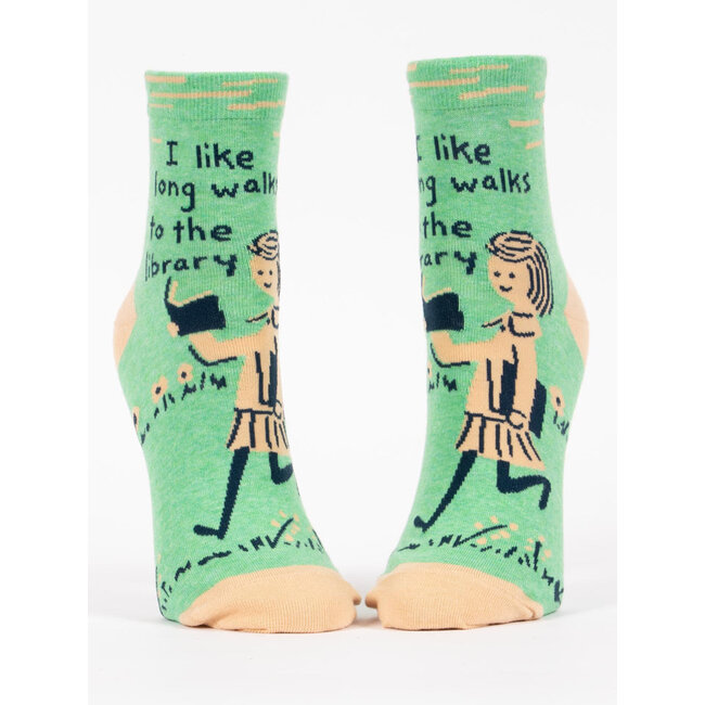 Blue Q Socks - Long Walks Library Ankle