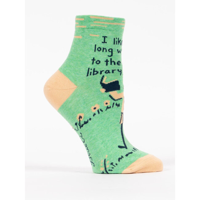 Blue Q Socks - Long Walks Library Ankle