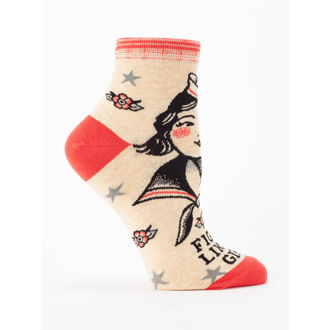 Blue Q Ladies Ankle Socks - Fight Like a Girl
