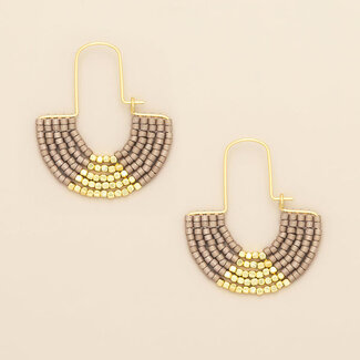 Scout Chromacolor Miyuki U-Hoop Earring - Pewter/Gold