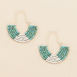 Scout Chromacolor Miyuki U-Hoop Earring - Speckled Turquoise/Silver