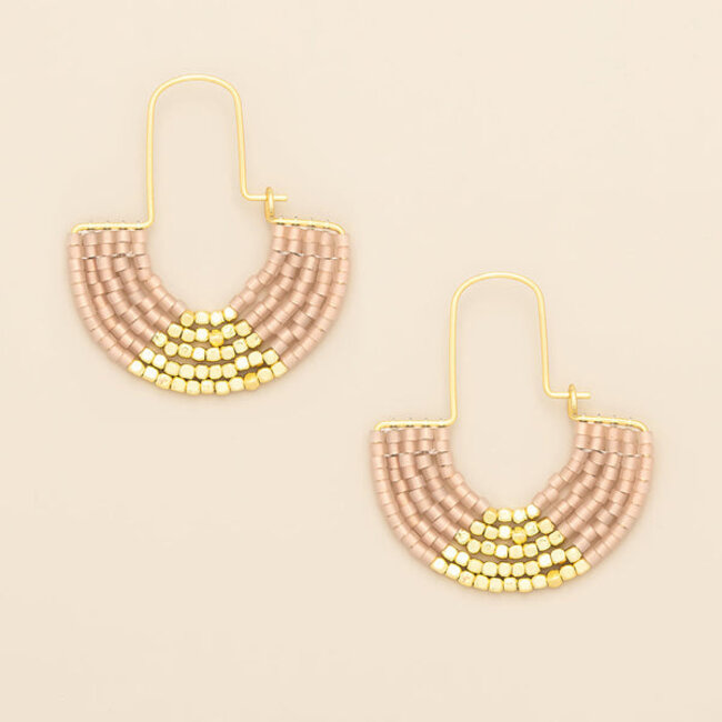 Scout Chromacolor Miyuki U-Hoop Earring - Blush/Gold