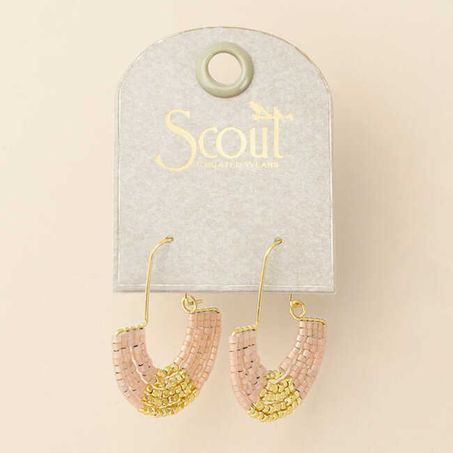 Scout Chromacolor Miyuki U-Hoop Earring - Blush/Gold