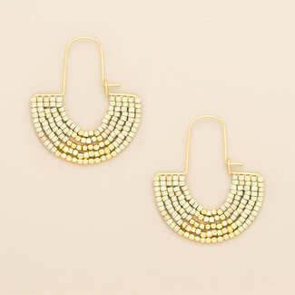 Scout Chromacolor Miyuki U-Hoop Earring - Cream/Gold