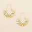 Scout Chromacolor Miyuki U-Hoop Earring - Cream/Gold