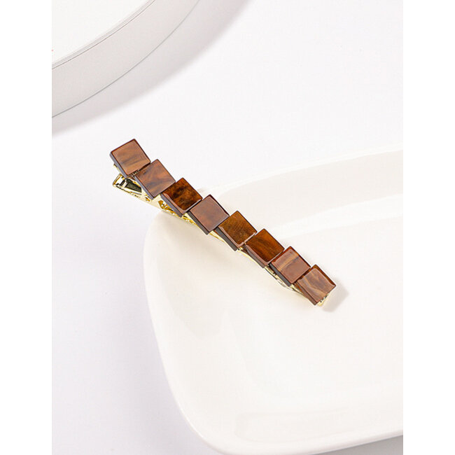 E&S Accessories Multi Square Hair Barrettes (more colours)