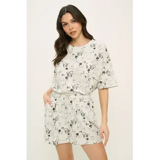 All Over Cat Print Relaxed Fit T-Shirt