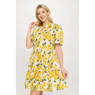Lemon Print Dress