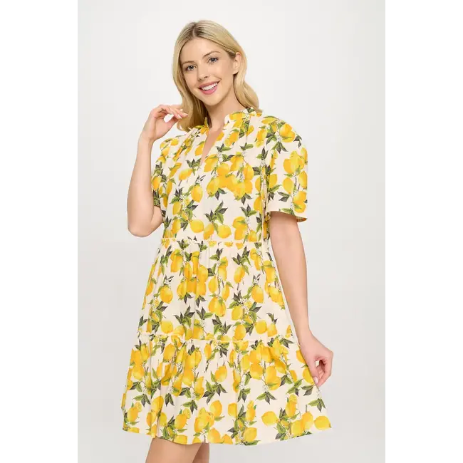 Lemon Print Dress
