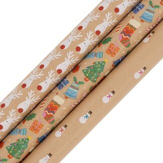 Roll Wrap Collection 3M Joyful Kraft