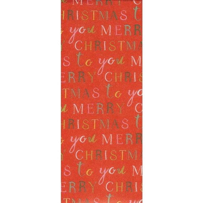 Tissue Exquisite Merry Christmas Red