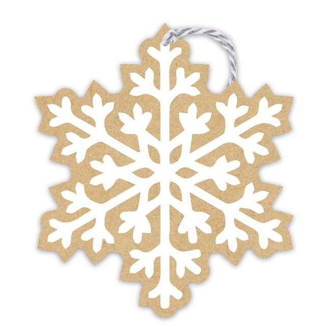 Multipack Tag (6) Snowflake Kraft