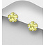 Sterling Sterling Studs - Flower - Cubic Zirconia (more colours)
