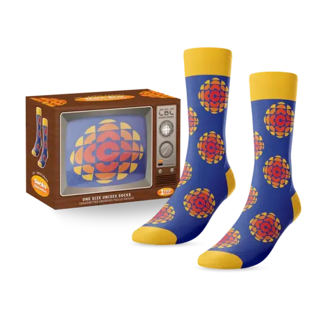 Main and Local CBC Retro Logo "TV" Socks