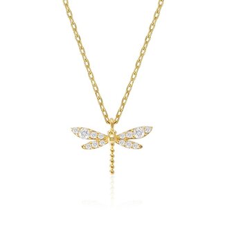 Shirleybird Necklace -Dragonfly CZ (more colours)