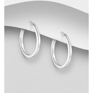 Sterling Sterling Silver Hoops - 1.25"