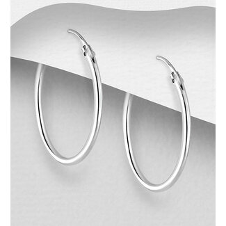 Sterling Sterling Silver 3/4" Hoop Earrings