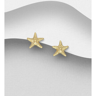 Sterling Gold Plated/ Sterling Starfish Studs