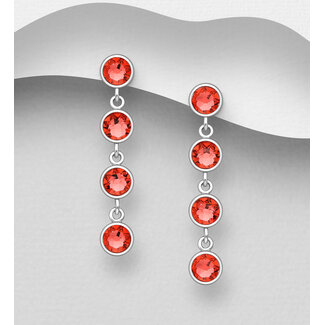 Sterling Sterling Austrian Crystal Drop Earrings (more colours)