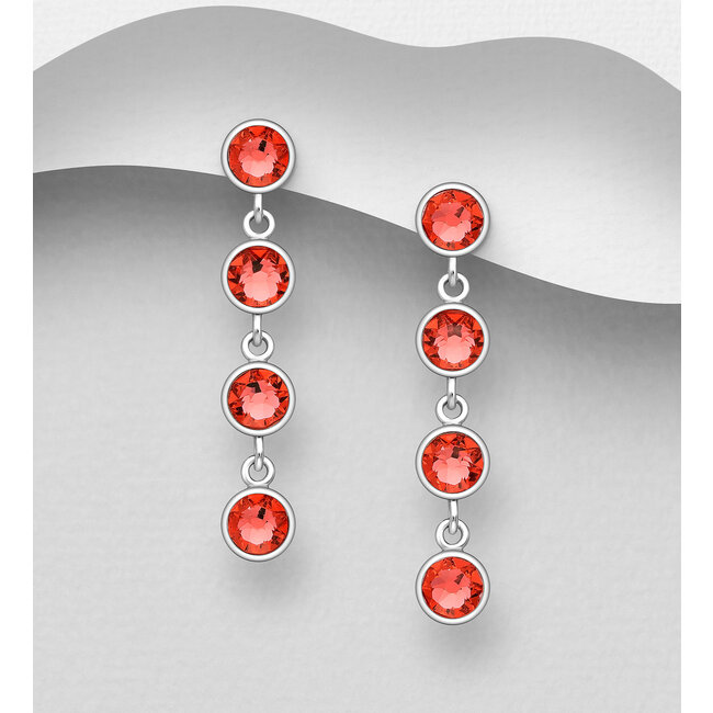 Sterling Sterling Austrian Crystal Drop Earrings (more colours)