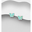 Sterling Sterling Silver Studs - Turquoise Butterfly