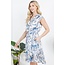 Amanda- Vintage Blue Floral Print dress