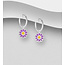 Sterling Sterling Enamel Flower Hoops (more colours)