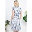 Amanda- Vintage Blue Floral Print dress