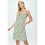 Colourful Floral Print Dress Spaghetti Strap