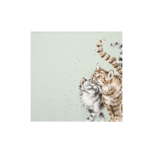 WRENDALE Cocktail Napkin-Cat-Feline Good