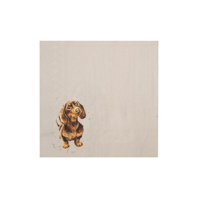 Wrendale Cocktail Napkin – Dog – Growing Old Together