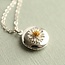 Silk Purse, Sow's Ear Tiny Silver Daisy Locket