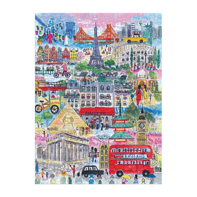 Galison/mudpuppy Cities Around The World – 1000 Piece Michael Storrings